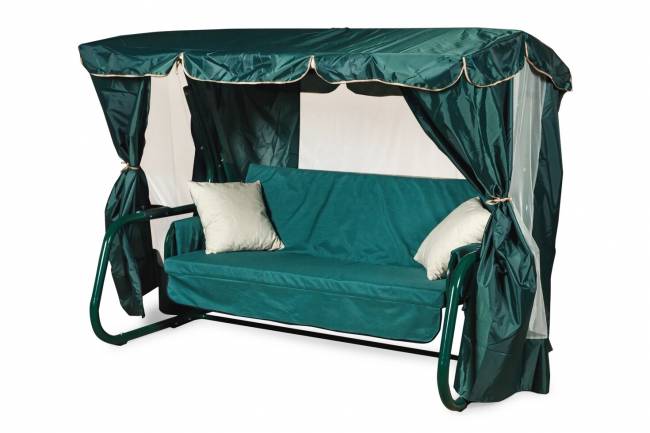 Садовые качели ТОРНАДО PREMIUM зеленые