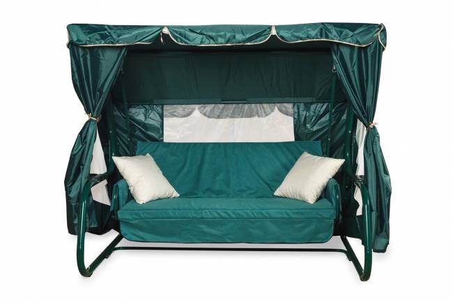 Садовые качели ТОРНАДО PREMIUM зеленые