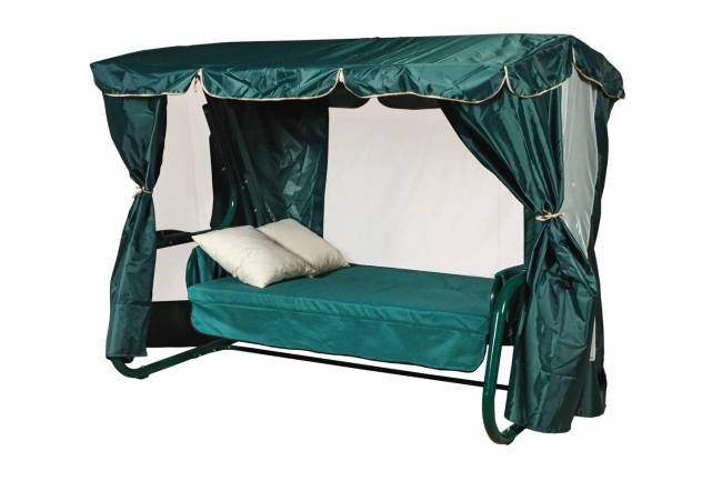 Садовые качели ТОРНАДО PREMIUM зеленые