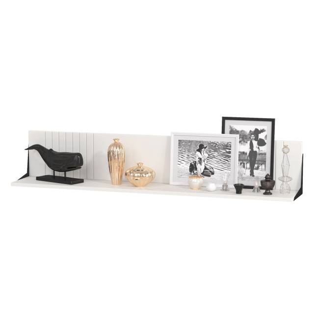 Валенсия стенка для гостиной № 86 цвет белый шагрень