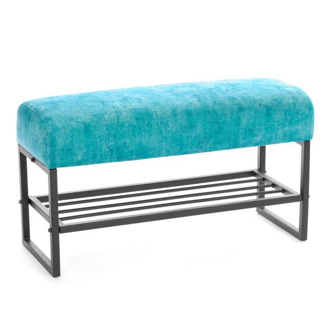 Банкетка-обувница Charli Lux/Чарли Люкс КЗ, велюр, vt фреска бирюза VT Fresca бирюза велюр