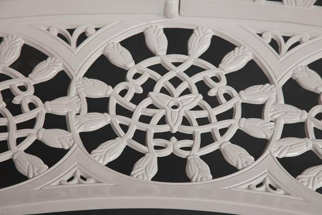 Скамья Secret De Maison Strauss (Штраус) алюминиевый сплав, 99хх56х76см, butter white белый алюминиевый сплав