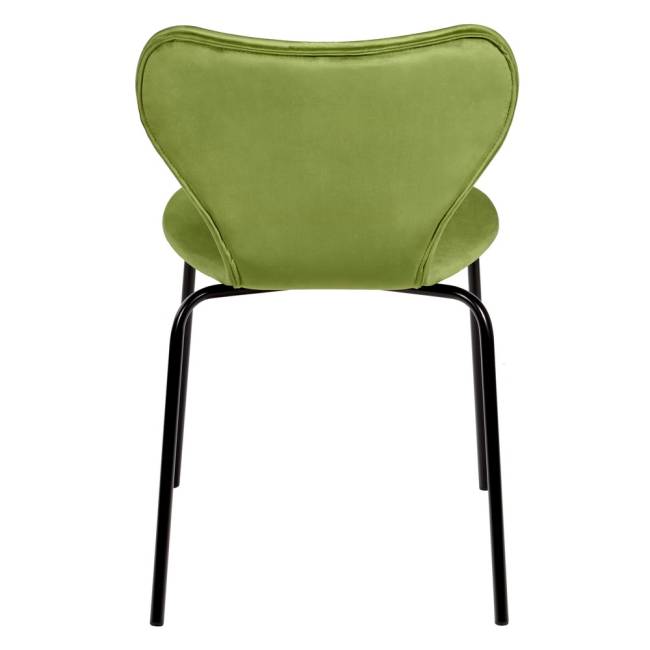 Стул Seven Style светло-зеленый велюр, чёрные ножки