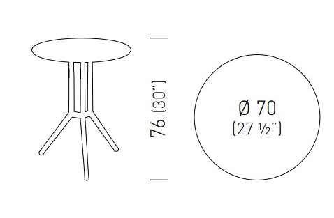 Cтол обеденный Juniper Poliweave Ø700х760 мм Cтол обеденный Juniper Poliweave Ø700х760 мм