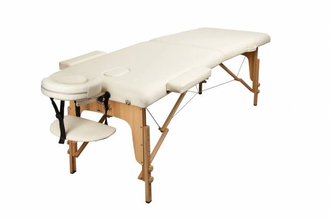 Складной массажный стол "Atlas Sport", деревянный, бежевый