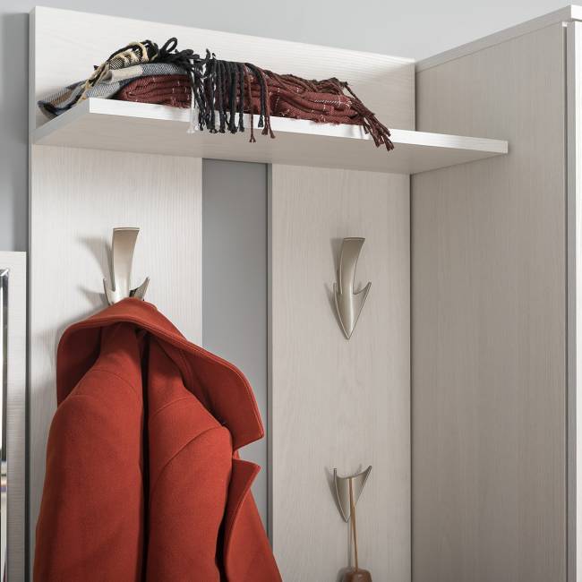 Тумбы с вешалками для верхней одежды Ника цвет ясень анкор светлый Тумбы с вешалками для верхней одежды Ника цвет ясень анкор светлый