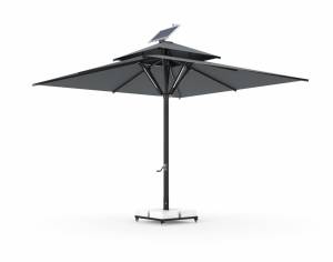 Зонт профессиональный 4х4 м Atlantic Solar антрацит, бежевый 4000х4000 мм