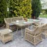 "Катания F" обеденная группа плетеная на 4 персоны, цвет соломенный