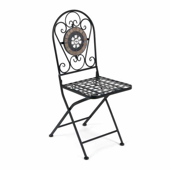 Стул Secret de Maison VICENZA (mod. PL08-7451RV) металл, 36*35*91 см, черный /плитка "калейдоскоп" (Комплект из 2 шт.) черный металл