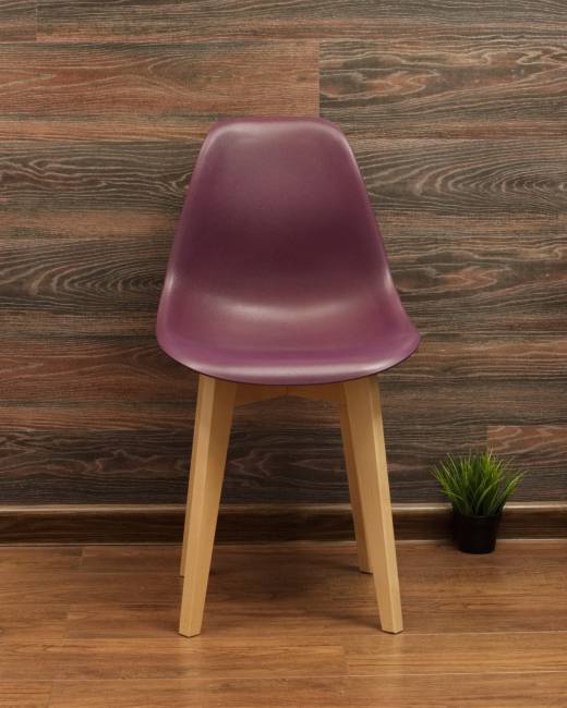 Стол Монте К 100 натур со стульями Сашш натур фиолетовый