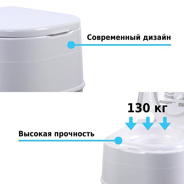 Биотуалет Lupmex, белый с серым 79001