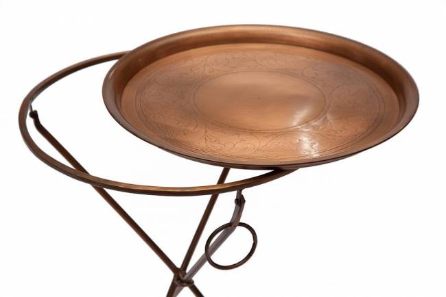 Набор из 2-х складных столиков Secret De Maison DEWI ( mod. M-5259 AB )  металл, 47х47х67/39х39х54, античная медь античная медь металл