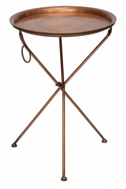 Набор из 2-х складных столиков Secret De Maison DEWI ( mod. M-5259 AB )  металл, 47х47х67/39х39х54, античная медь античная медь металл