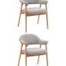 Стул обеденный Tavu с деревянными ножками серый 2 шт.