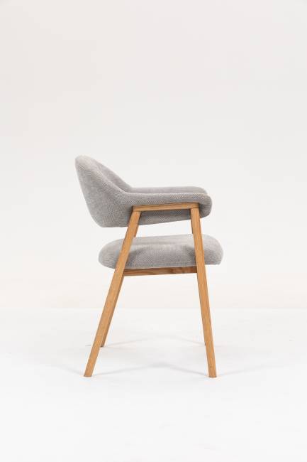 Стул обеденный Tavu с деревянными ножками серый 2 шт.