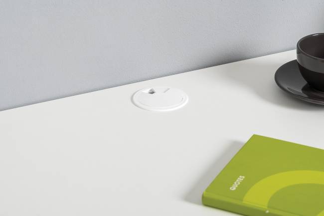 Стол Торонто с полкой и стеллажом цвет белый шагрень/стальной серый