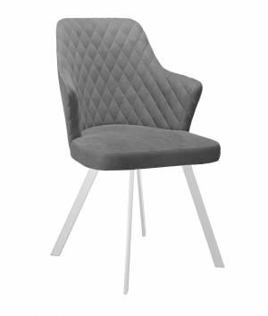 Стул DikLine 345 C56 серый, ножки белые