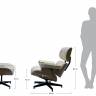 Кресло EAMES LOUNGE CHAIR и оттоманка EAMES LOUNGE CHAIR бежевые