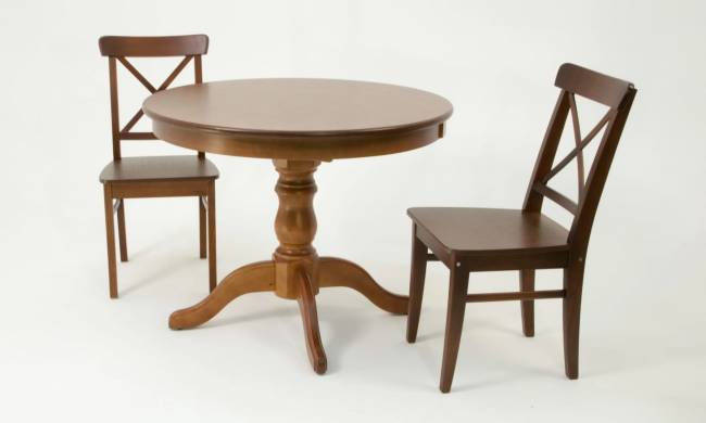 Обеденная группа Брамос К 100 орех со стульями Ингольф орех Обеденная группа Брамос К 100 орех со стульями Ингольф орех