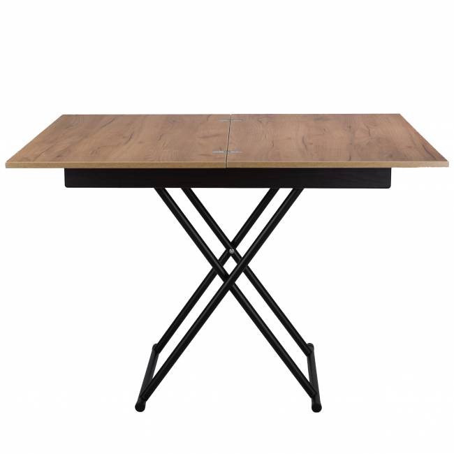 Стол-трансформер Лерон дуб крафт золотой/черный