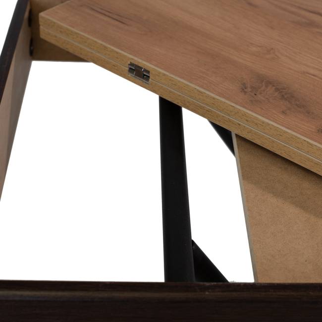 Стол-трансформер Лерон дуб крафт золотой/черный