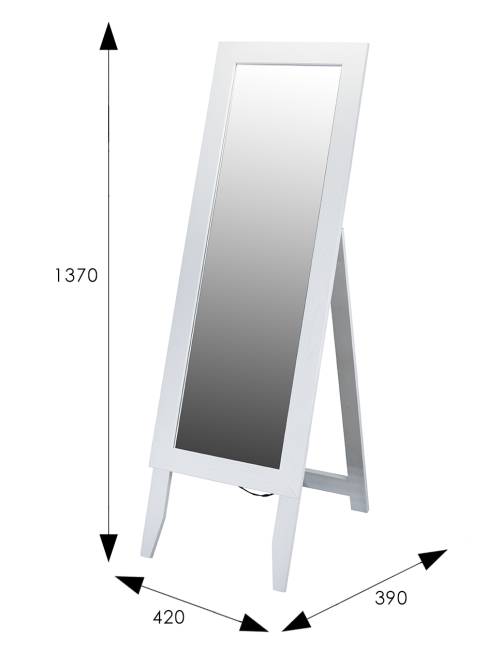 Зеркало напольное BeautyStyle 2 белый 137 см х 42 см