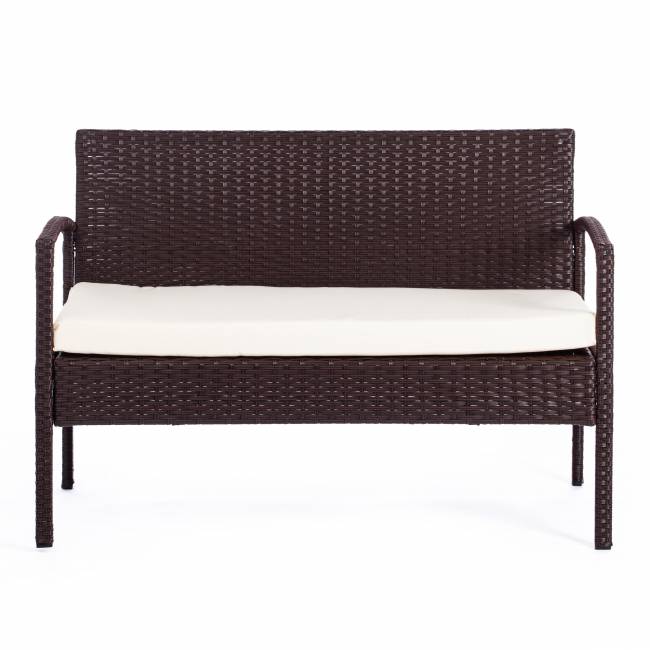 Лаундж сет (диван+2кресла+столик+подушки) (mod. 210000) пластиковый ротанг, 107x60x73см/58х60х72,5см/75х40.5х37,5, коричневый, ткань: DB-02 бежевый Лаундж сет (диван+2кресла+столик+подушки) (mod. 210000) пластиковый ротанг, 107x60x73см/58х60х72,5см/75х40.5х37,5, коричневый, ткань: DB-02 бежевый