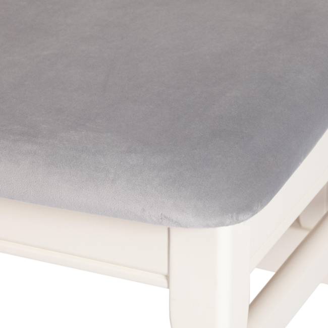 Стул DOLCE мягкое сидение бук, 40х46х100см, ivory white, велюр Tenerife Ultimate grey белый бук Стул DOLCE мягкое сидение бук, 40х46х100см, ivory white, велюр Tenerife Ultimate grey белый бук