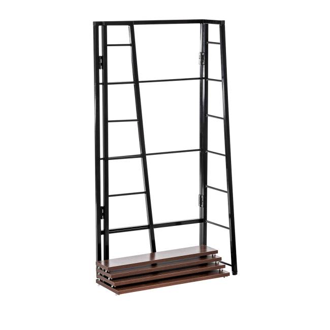 Стеллаж раскладной Leset Пако 1200 трапеция Чёрный