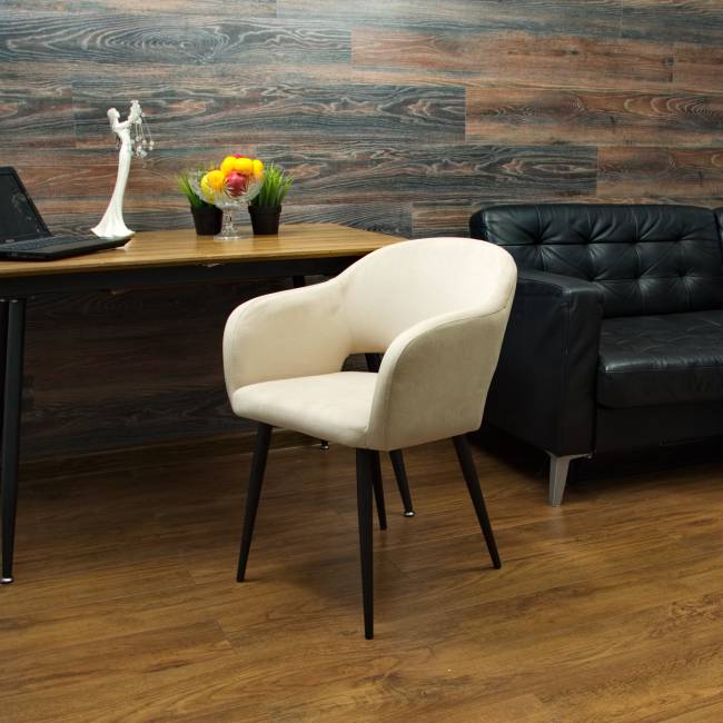 Стол Сканди К 100 орех с креслами Пичч велюр бежевый Стол Сканди К 100 орех с креслами Пичч велюр бежевый