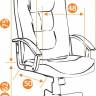 Кресло офисное TetChair CH 9944 хром (Искусств. чёрная кожа)