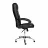 Кресло офисное TetChair CH 9944 хром (Искусств. чёрная кожа)