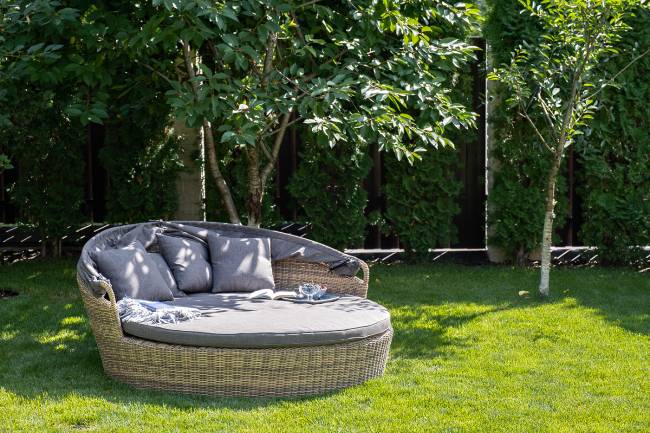 "Стильяно" плетеная кровать круглая, цвет соломенный "Стильяно" плетеная кровать круглая, цвет соломенный