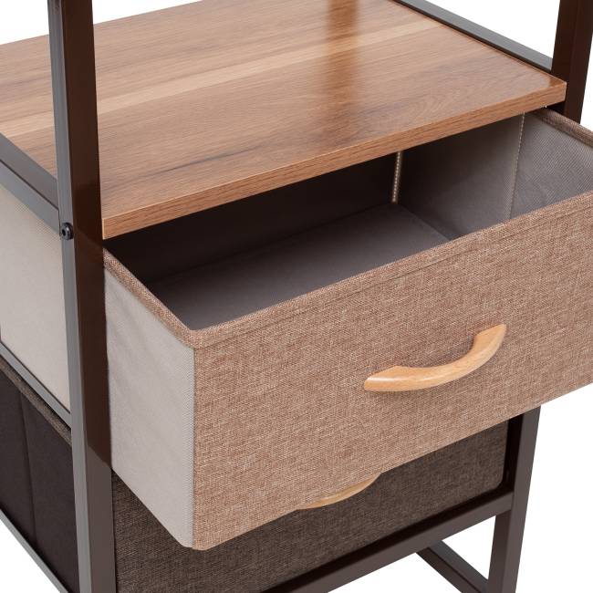 Комод Leset Локи с вешалкой Коричневый Светло-коричневый, темно-коричневый