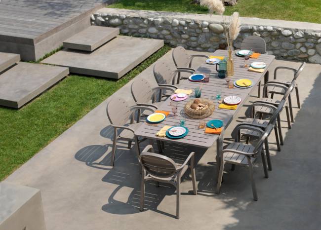 Стол пластиковый раздвижной Alloro 210 Extensible тортора 2100-2800х730х1000 мм