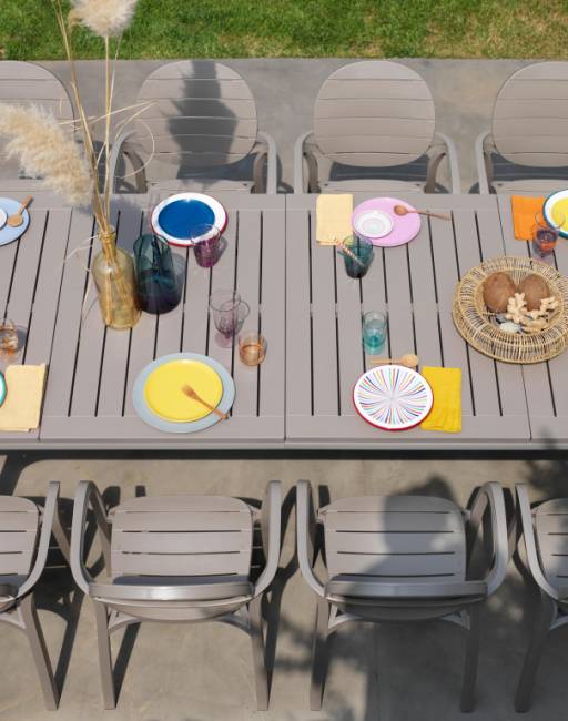 Стол пластиковый раздвижной Alloro 210 Extensible тортора 2100-2800х730х1000 мм