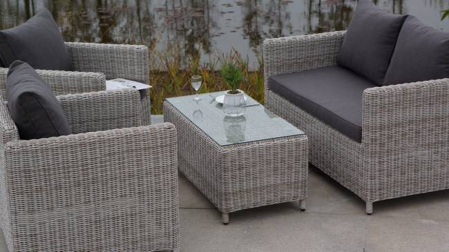 "Кон Панна" столик журнальный из искусственного ротанга, цвет бежевый "Кон Панна" столик журнальный из искусственного ротанга, цвет бежевый