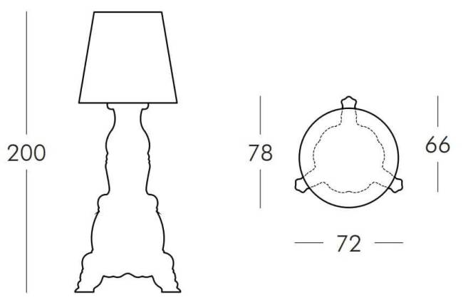 Торшер дизайнерский Madame Of Love Lighting голубой, белый 780х720х2000 мм Торшер дизайнерский Madame Of Love Lighting голубой, белый 780х720х2000 мм