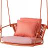 Качели плетеные Lisa Swing терракотовый, оранжевый 730х650х1750 мм