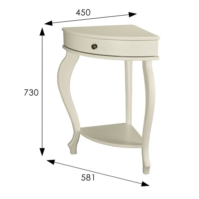 Консоль угловая Элегант дуб шампань Л