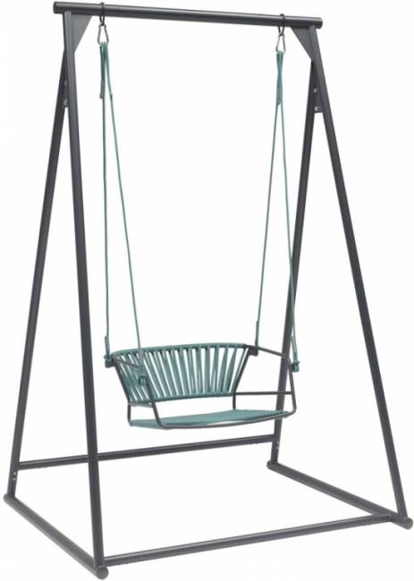 Качели плетеные Lisa Swing антрацит, ментоловый 1450х1200х2220 мм Качели плетеные Lisa Swing антрацит, ментоловый 1450х1200х2220 мм