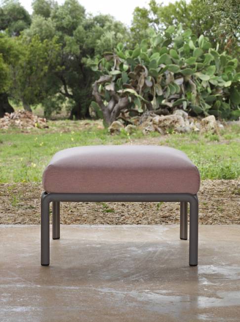 Пуф пластиковый с подушкой Komodo Pouf тортора, розовый 720х720х475 мм