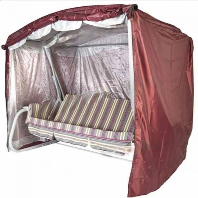 Чехол  для садовых качелей Монарх 245х145х185, бордовый