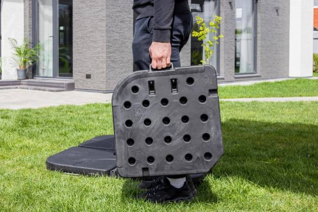 Зонт SKY BLACK круглый в комплекте с утяжелителями