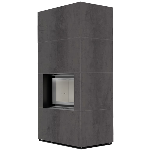 Каминокомплект Kratki PRO FLOKI NATURALI PIETRA DI SAVOIA ANTRANCITE BOCCIARDATA