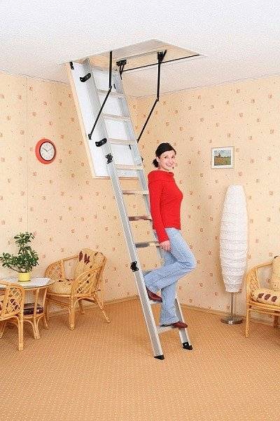 Алюминиевая чердачная лестница Alu-Profi 120х70