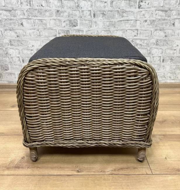 Оттоманка пуф из искусственного ротанга "BAVARIA", бежево-коричневый