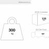 Шезлонг-лежак пластиковый Slim черный 1800х720х700 мм