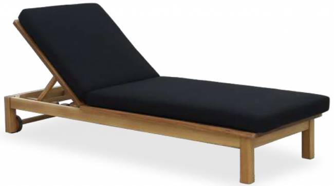 Шезлонг-лежак деревянный с матрасом Southbank натуральный, черный 1840х650х835 мм Шезлонг-лежак деревянный с матрасом Southbank натуральный, черный 1840х650х835 мм