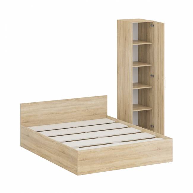 Кровать двуспальная 1600 с пеналом Стандарт цвет дуб сонома